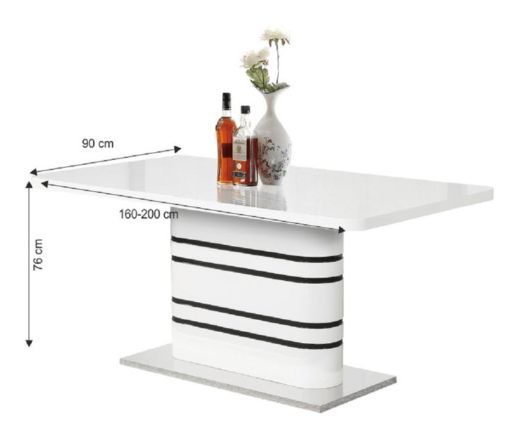 Masă de sufragerie extensibilă Tesam