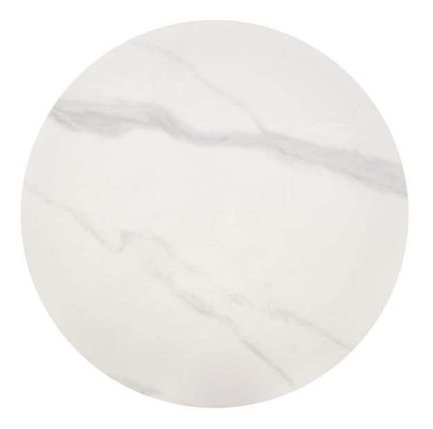 Konferenčný stolík Toby (biely mramor + zlatá)