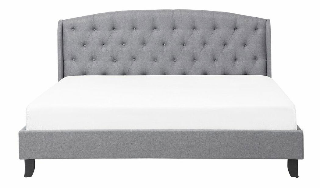Manželská posteľ 180 cm BORD (s roštom) (sivá)