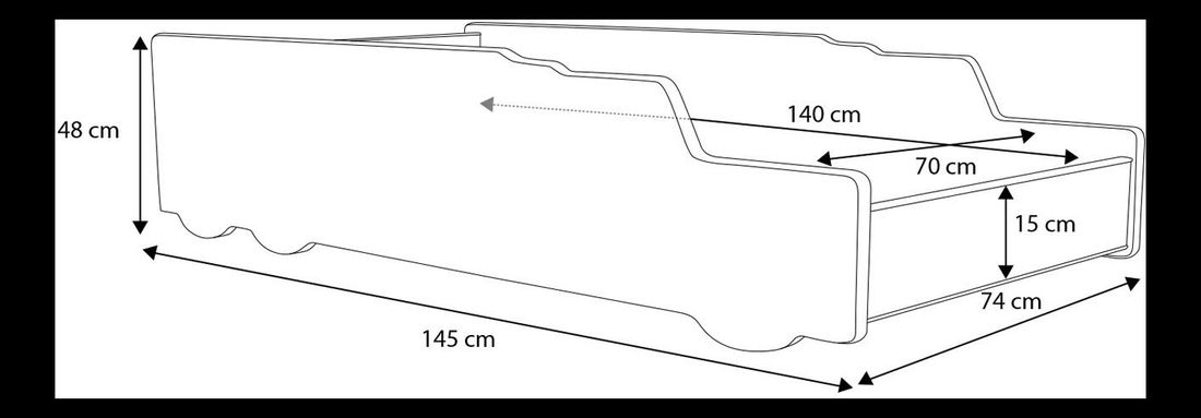 Detská posteľ 140x70 cm Požiarnik (s roštom a matracom) (červená)