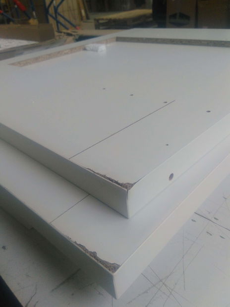 Masă de sufragerie Lumenza (alb + beton) *resigilat