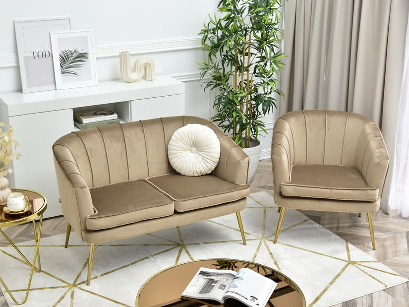 Kanapé Etimee S (bézs + arany)