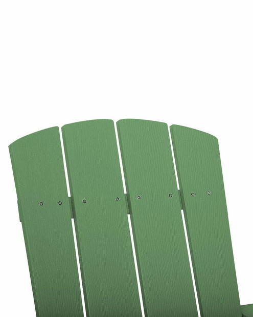 Záhradná stolička s podnožkou Adack (tmavozelená)