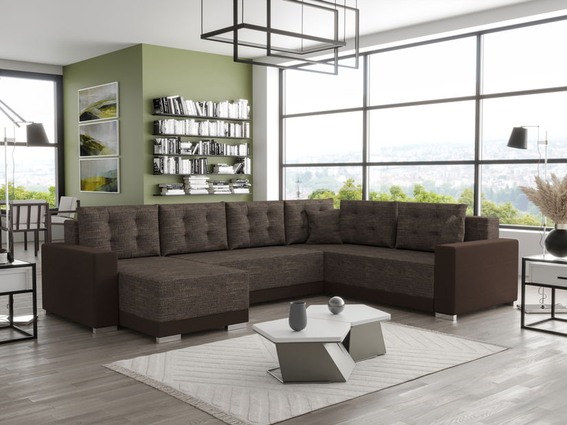 U alakú sarokkanapé Odyssey 3 (barna) (J)