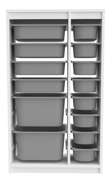 Organizator za igračke Dremonka 6 (siva + bijela)