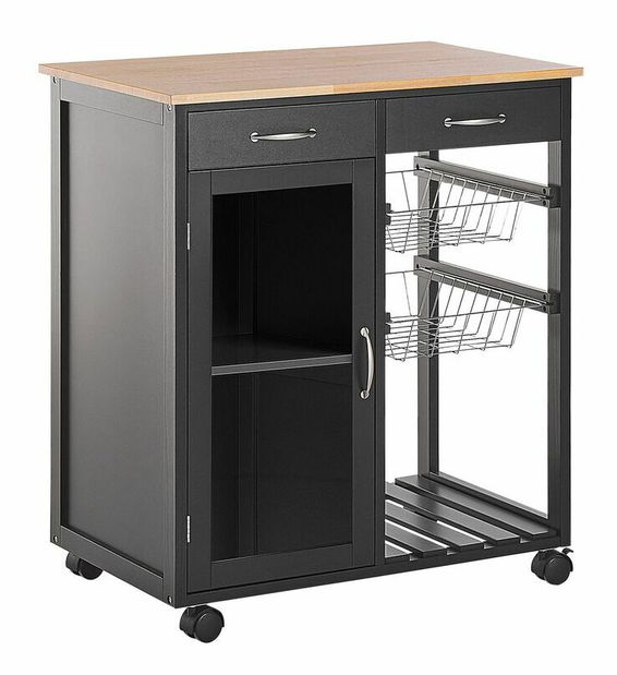 Servírovací stolík Banesa (čierna)