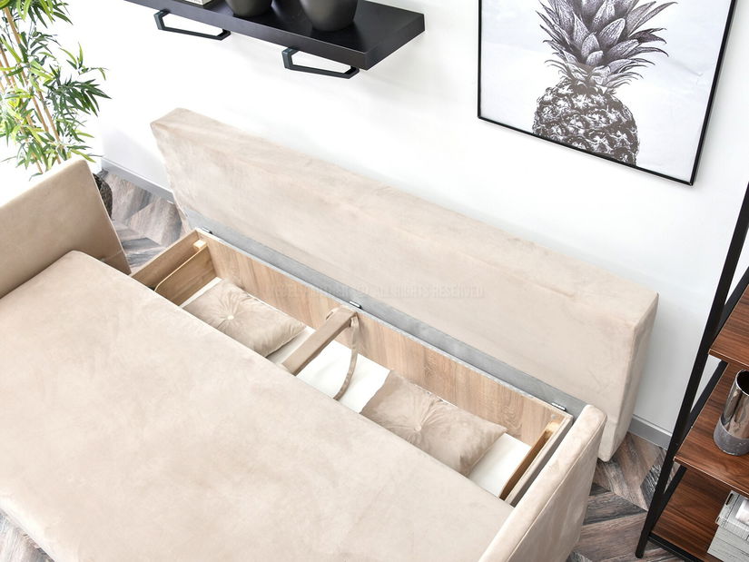 Pohovka dvojsedačka Mastil (béžová + čierna)