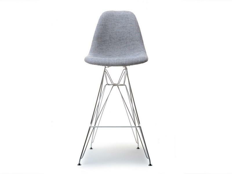 Stolička Epsie (sivá + chrómová)