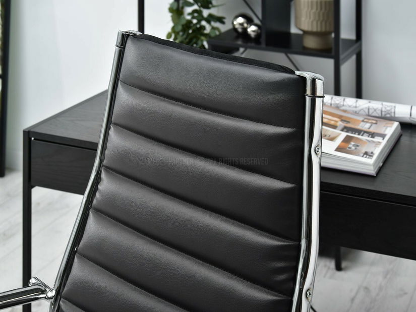 Fotelja Berliner (crna + krom)