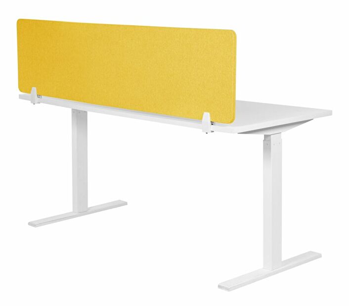 Panou separator birou 130 x 40 cm Walda (galben) 