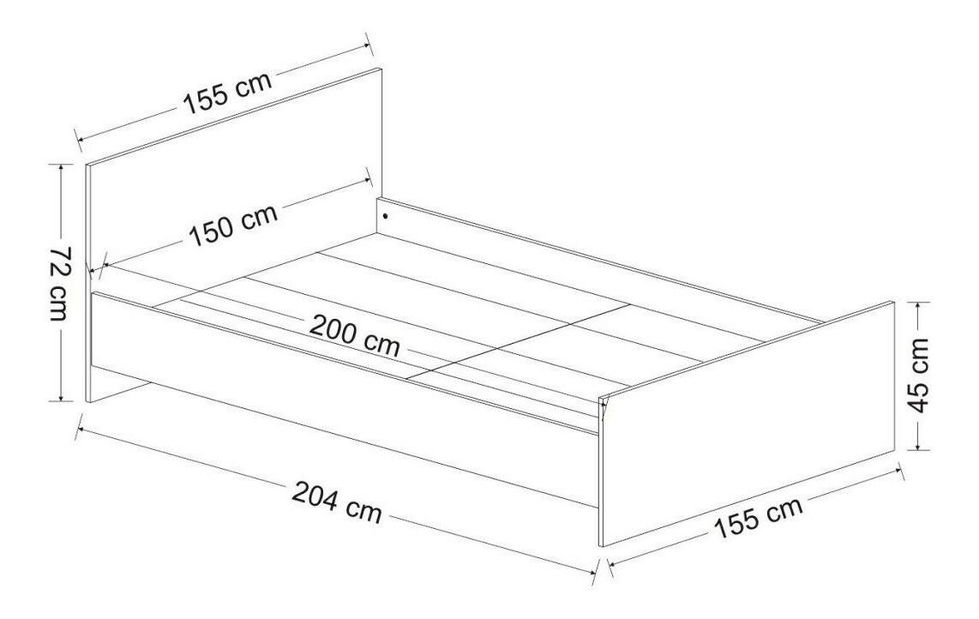 Manželská posteľ 150 cm Asir Kayl