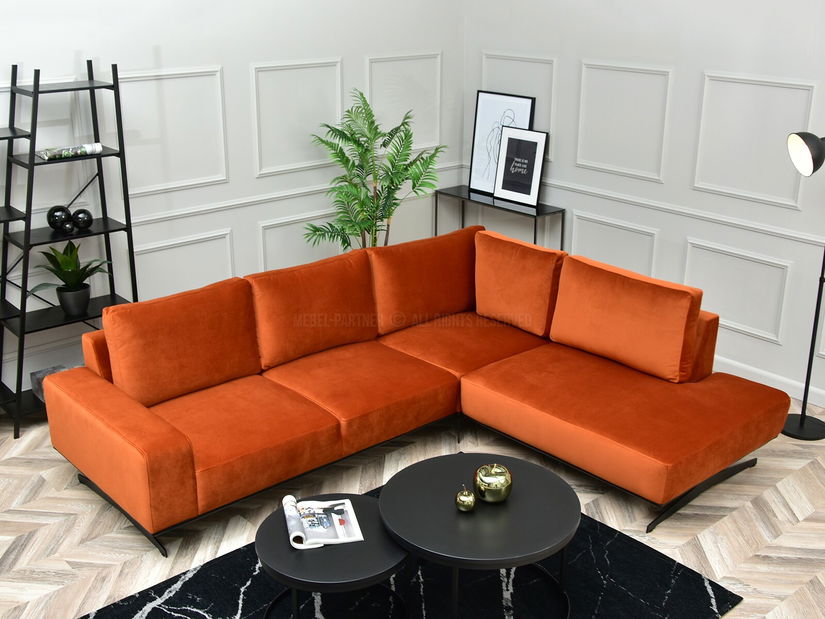 Rohová sedačka Nombres (čierna)