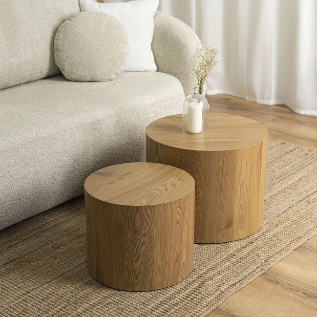 Set 2 ks konferenčných stolíkov Liloo (dub) 