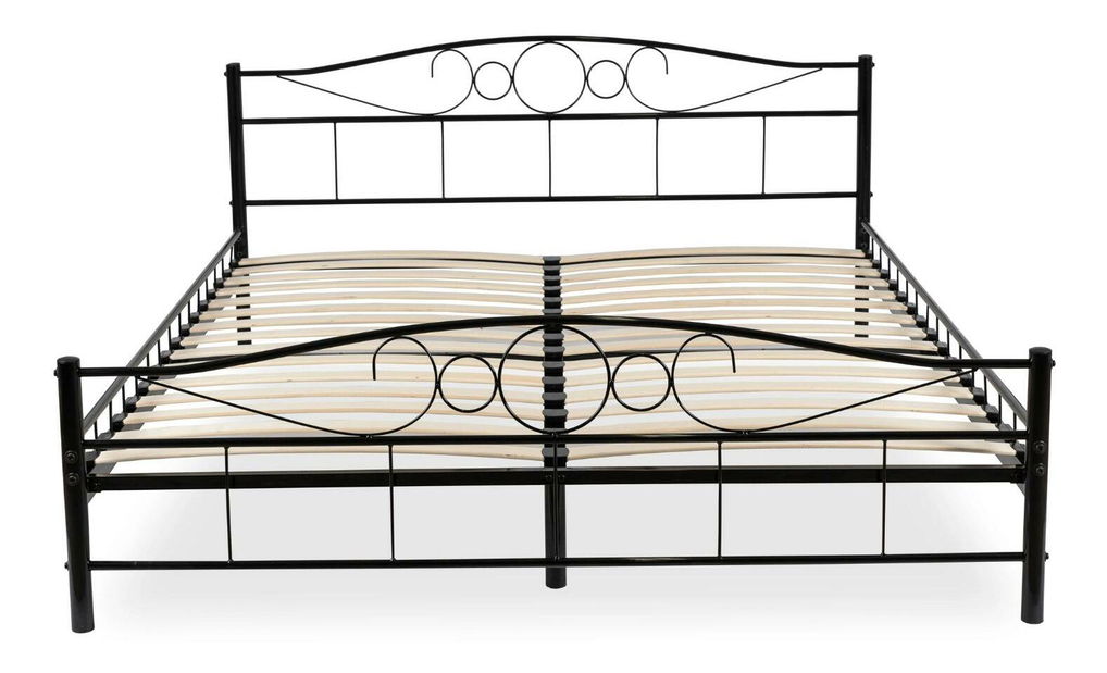 Metalni krevet 160 cm Granjeros (crna) (s podnicom)