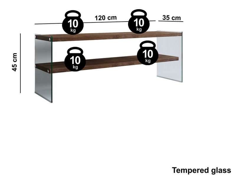 TV stolík Vamebo 5 (orech) 
