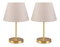 Set stolnih lampi (2 kom.) Astalasso 1 (krem + zlatna)