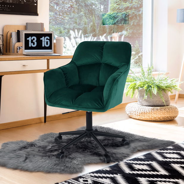 Modern irodai fotel Harra (smaragdzöld)