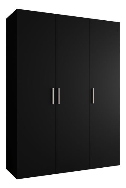 Ormar za garderobu 150 cm Borry 1 (crna + srebrna)