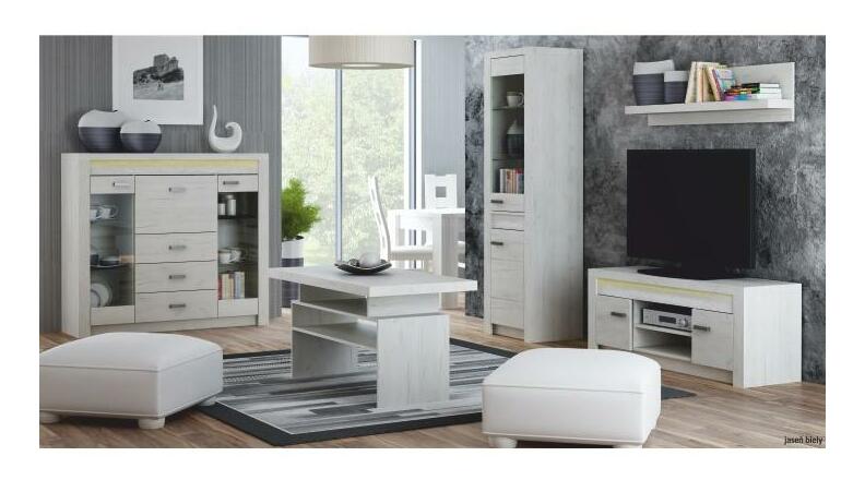 Sarok ruhásszekrény Infinity 14L (Fehér kőris) *kiárusítás