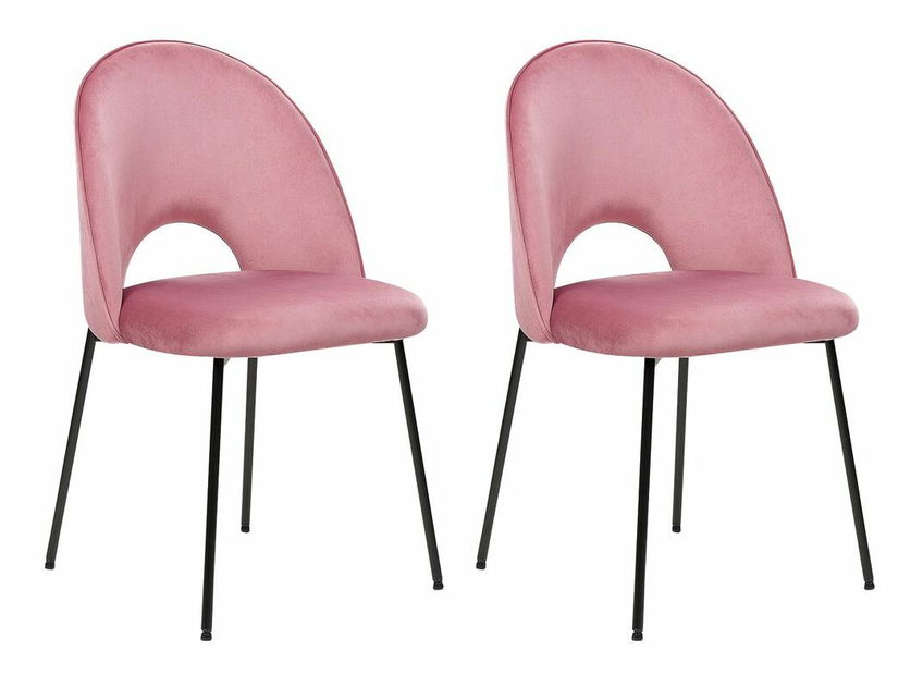 Set 2 ks jedálenských stoličiek Clarissa (ružová)