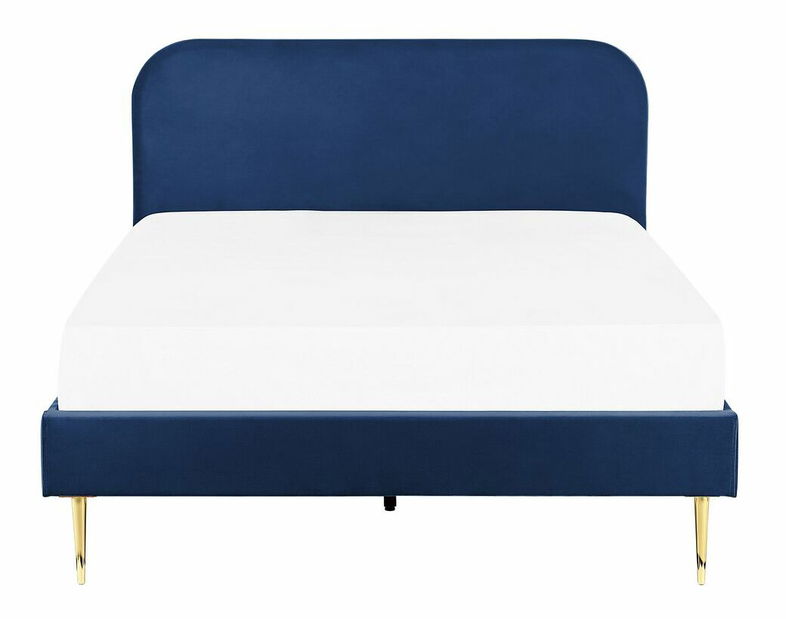 Pat matrimonial 140 cm Faris (albastru) (cu somieră)