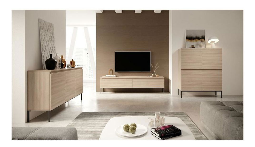 Ormarić Bennasi B1 (hrast linberg + crna)