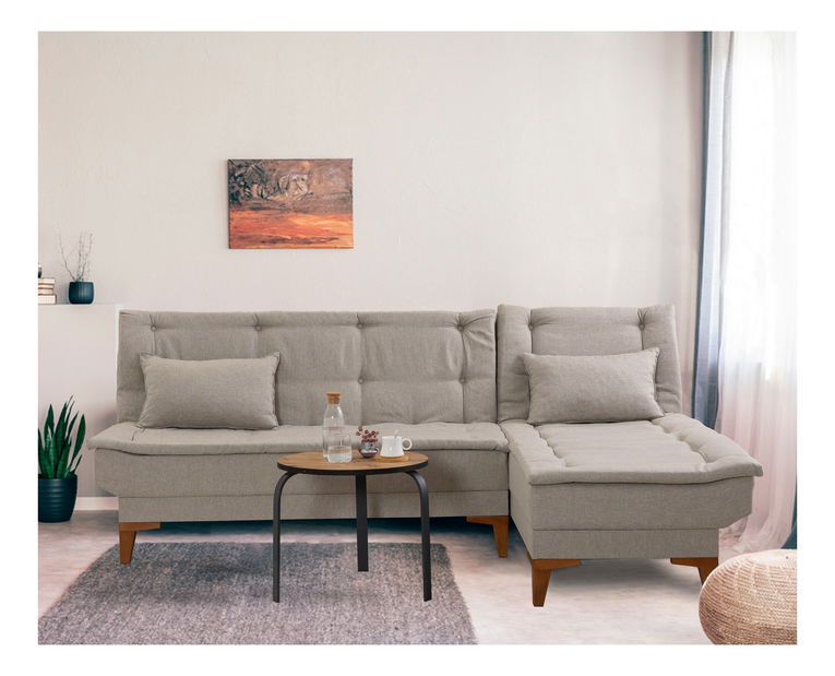 Rohová sedačka Santic (krémová)