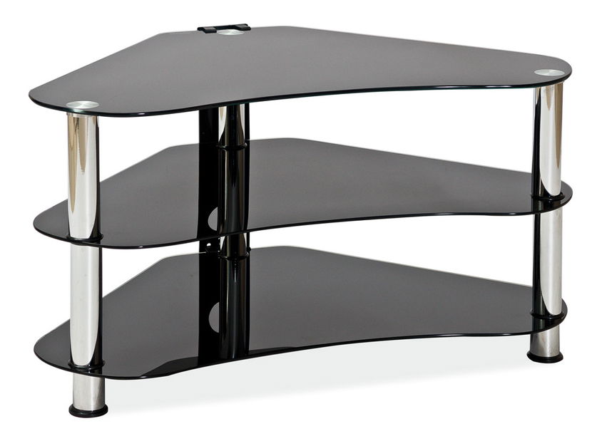 Rohový TV stolík TV-121 A čierny