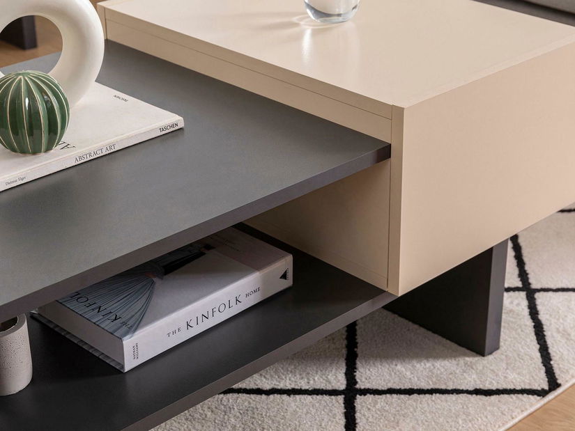 Konferenčný stolík Medude 2 (béžová + antracit) 