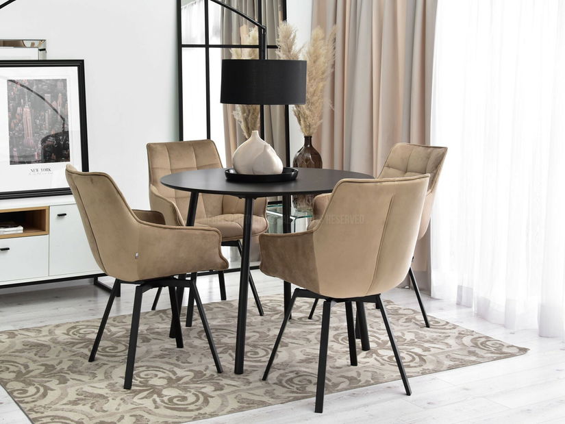 Scaun Aranbura (bej + crom)