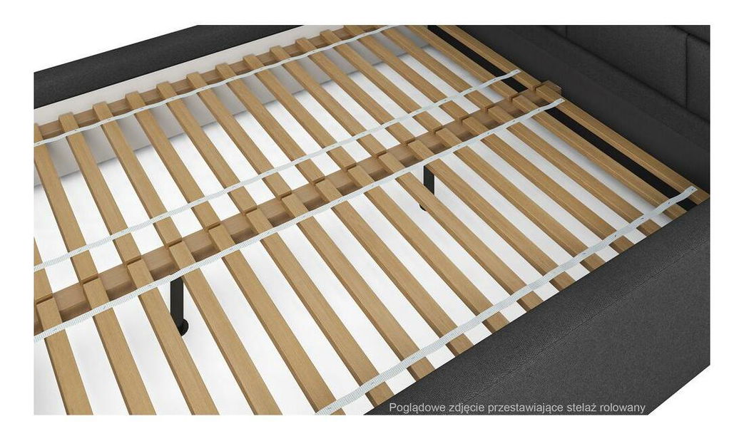 Pat matrimonial 160 cm Cirsten 160B (cu somieră) (Bej)