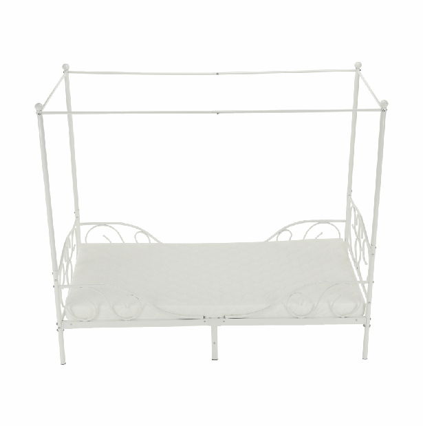 Jednolôžková posteľ 90 cm Anabella (biela) (s roštom)