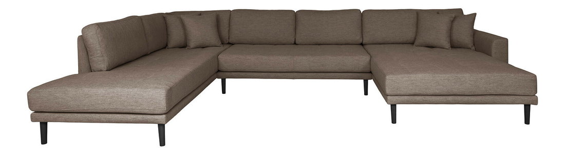 Sarokkanapé szett U alakú (J) Lvaveriaora U (barna)