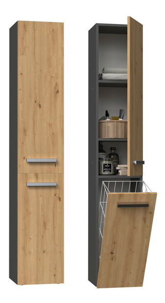 Dulap de baie Neltossa 14 (antracit + stejar artisan)