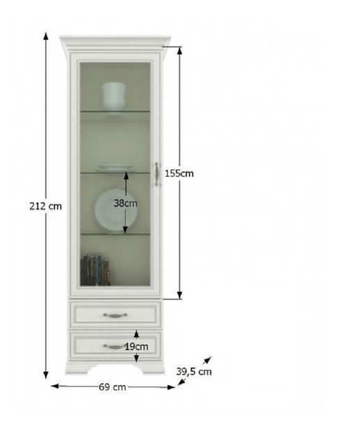 Vitrină Tanya Typ 04 1W2S