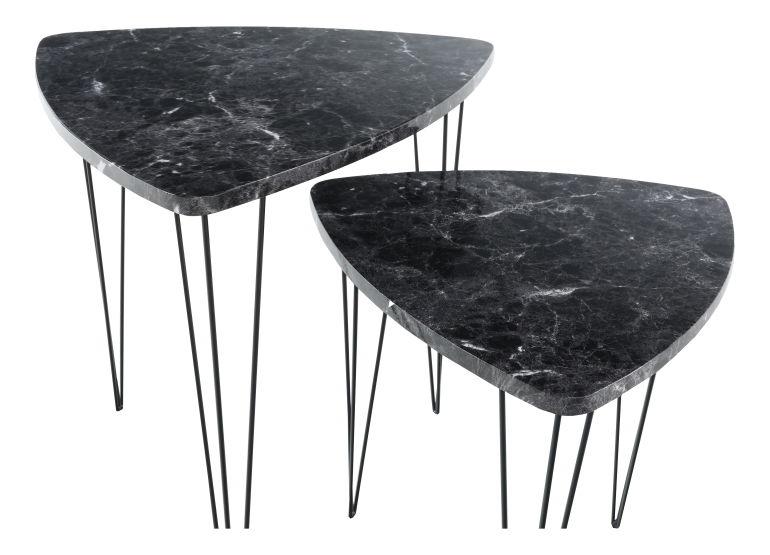 Masă de cafea Stofol (Negru) (2 buc.)