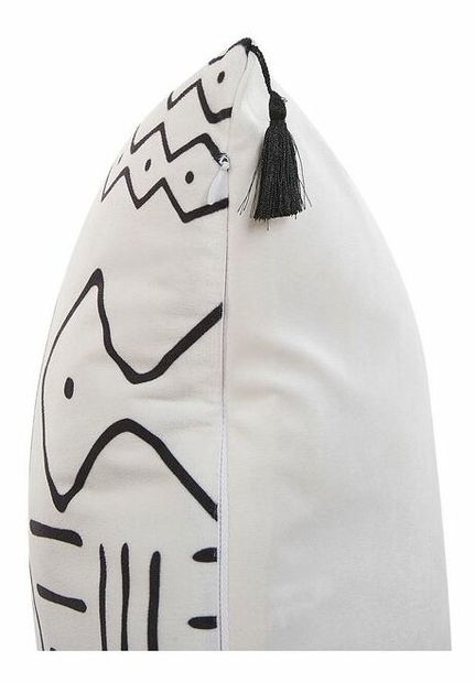 Set 2 buc perne decorative 45 x 45 cm Schel (alb)