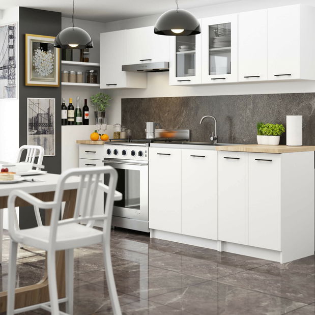 Gornja kuhinjska vitrina Organo 580 (bijela)