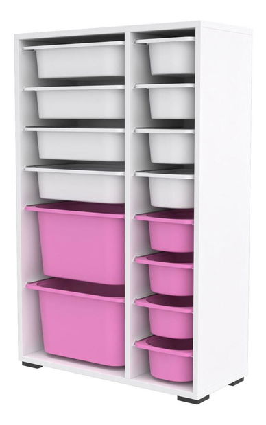 Organizator jucării Dremonka 7 (alb + roz)