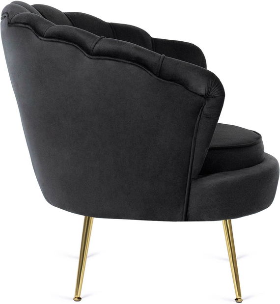 Fotoliu Guarida (negru) (cu taburete)