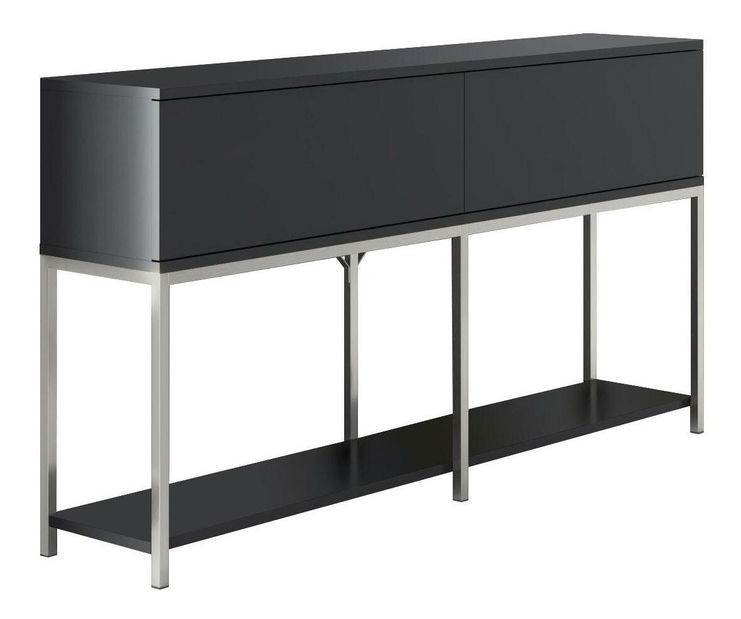 Măsuță consolă Vibubi 1 (antracit + argintiu) 