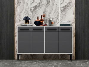 Comodă Daduko (alb + antracit) 