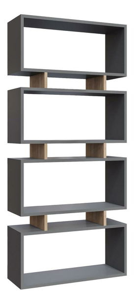 Regal Penike (antracit + hrast)