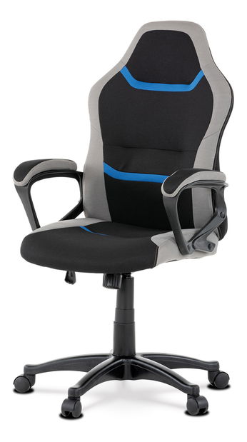 Gamer szék/fotel Leira-L611-BLUE (fekete + szürke + kék)