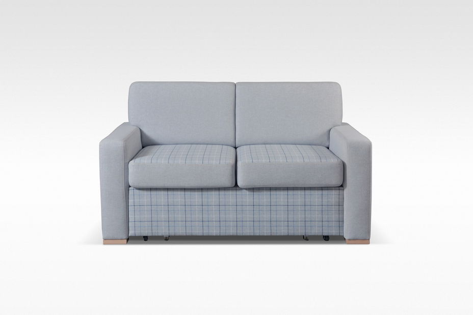 Canapea două locuri Antura (Gri deschis + albastru)