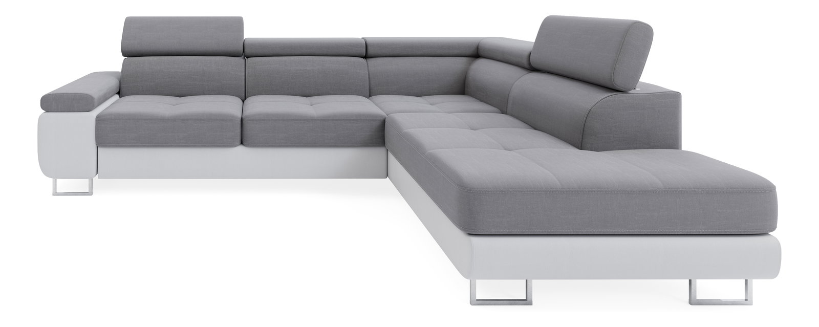 Kutna garnitura Ascend L (siva + bijela) (L)