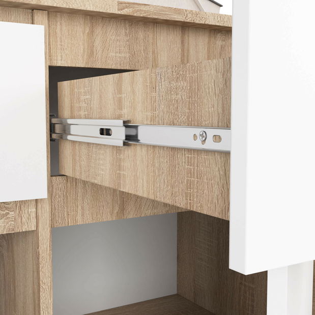 Komoda Kuwait 3D 3D (hrast sonoma + bijela)