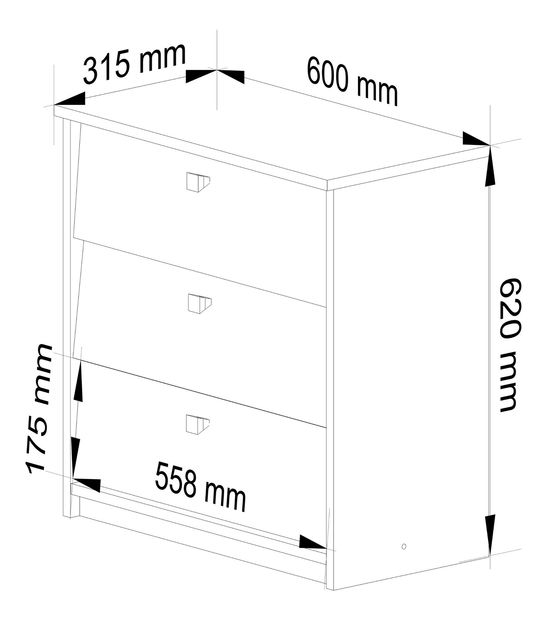 Cipőtároló Mansur (fehér)