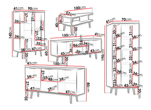 Set mobilier living Prenamora I (Negru grafit + captains deck) 