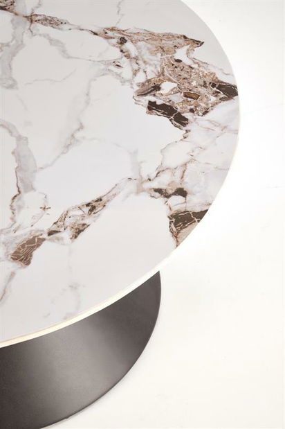 Dohányzóasztal Gorro (fehér márvány + fekete)